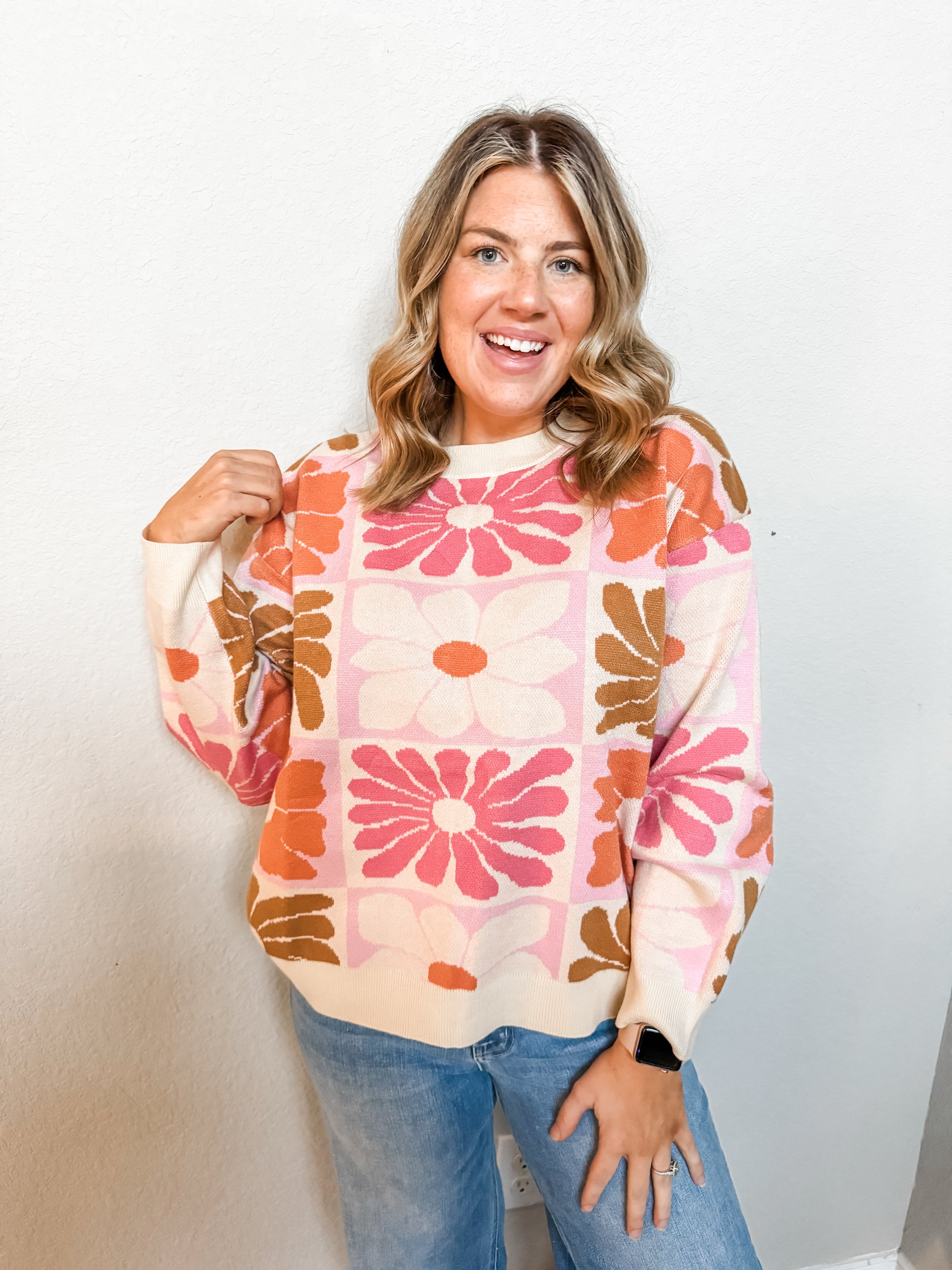 Bold Blossoms Sweater
