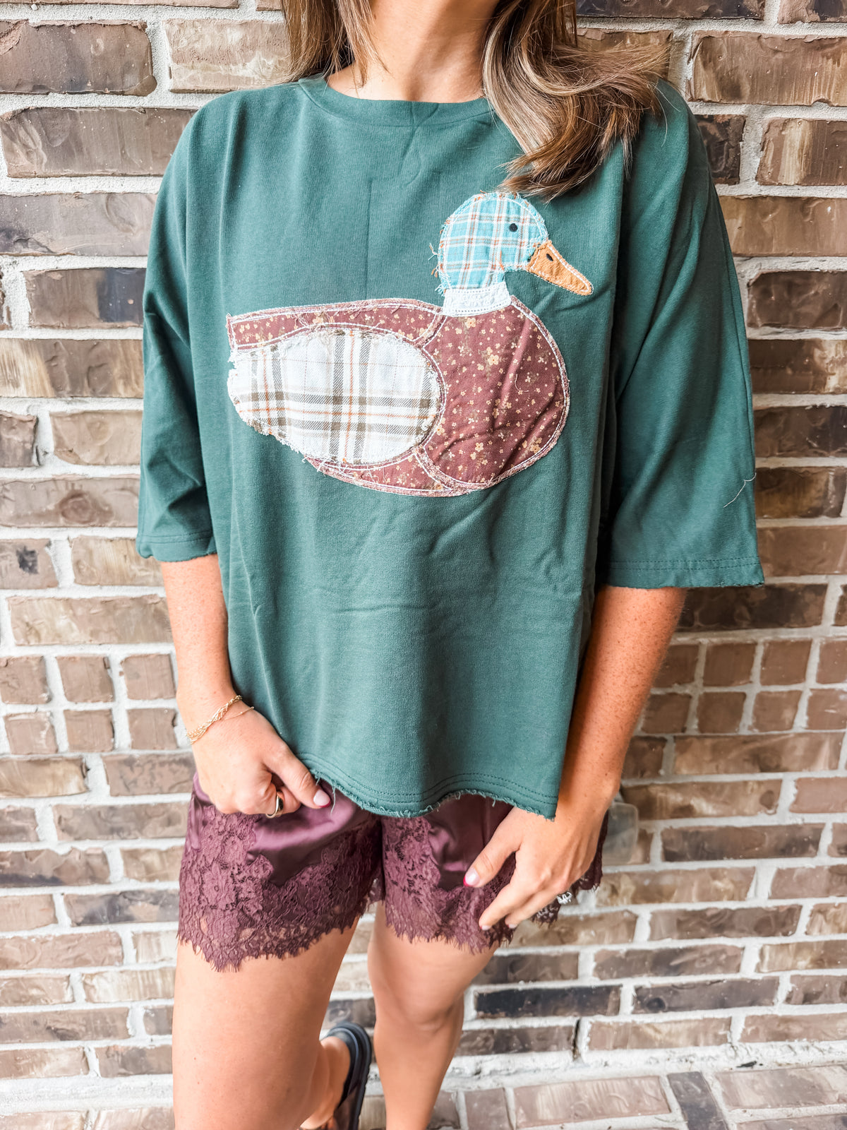 Mallard Duck Patchwork Top