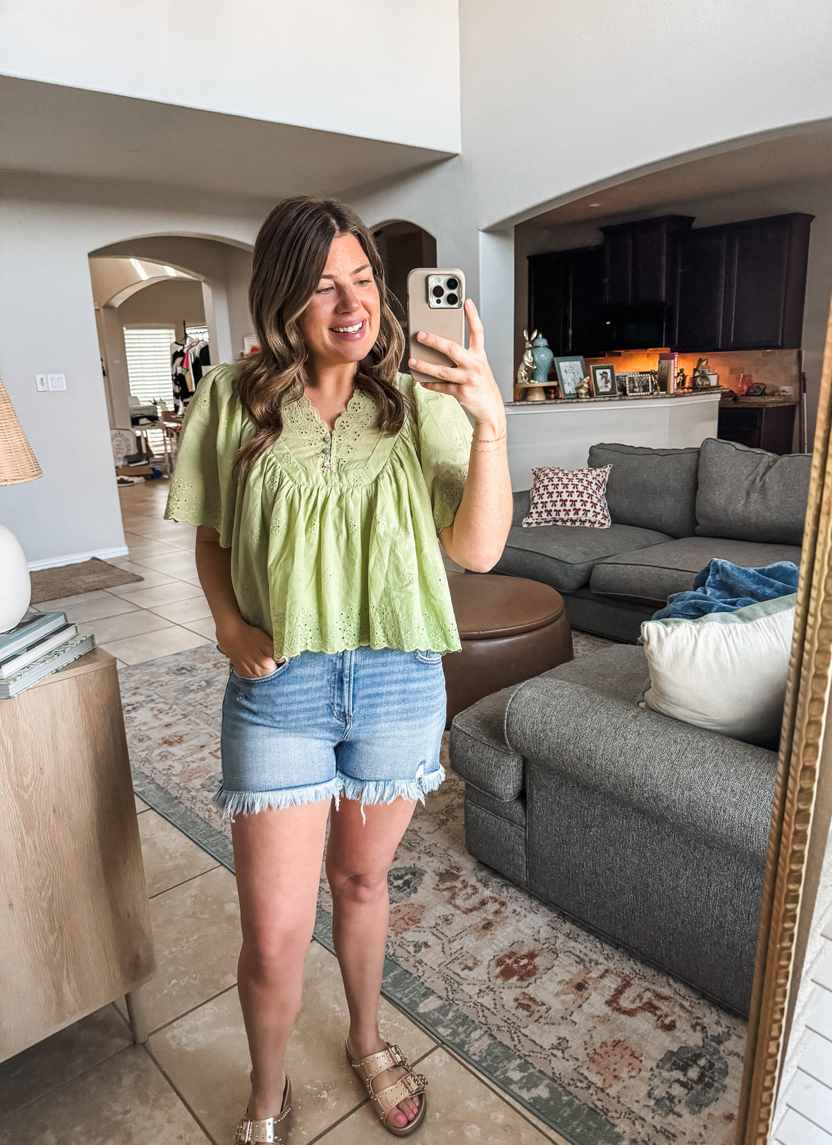 Sweet Gesture Eyelet Top