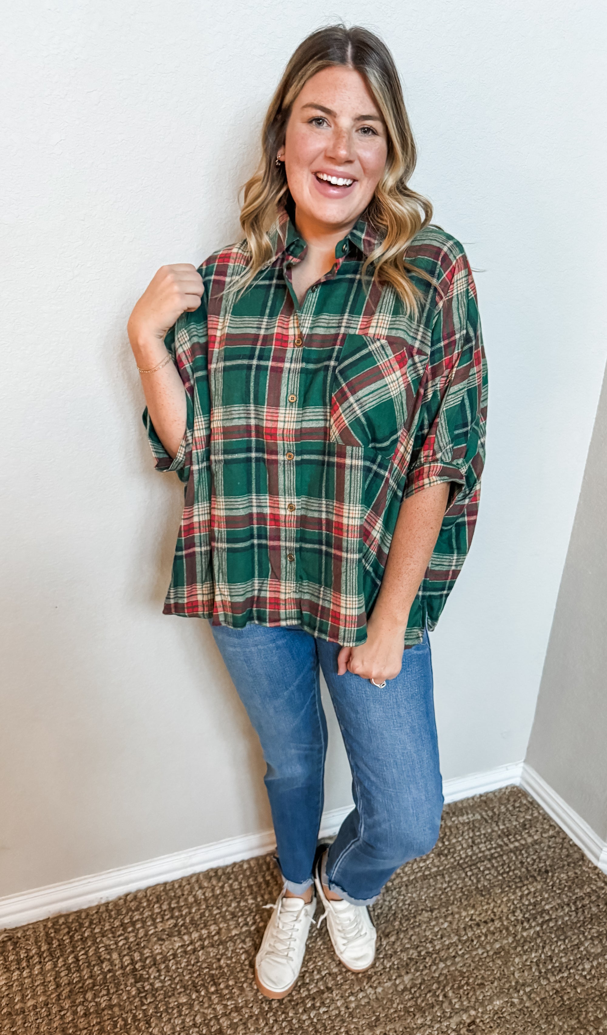 The Perfect Christmas Plaid Top