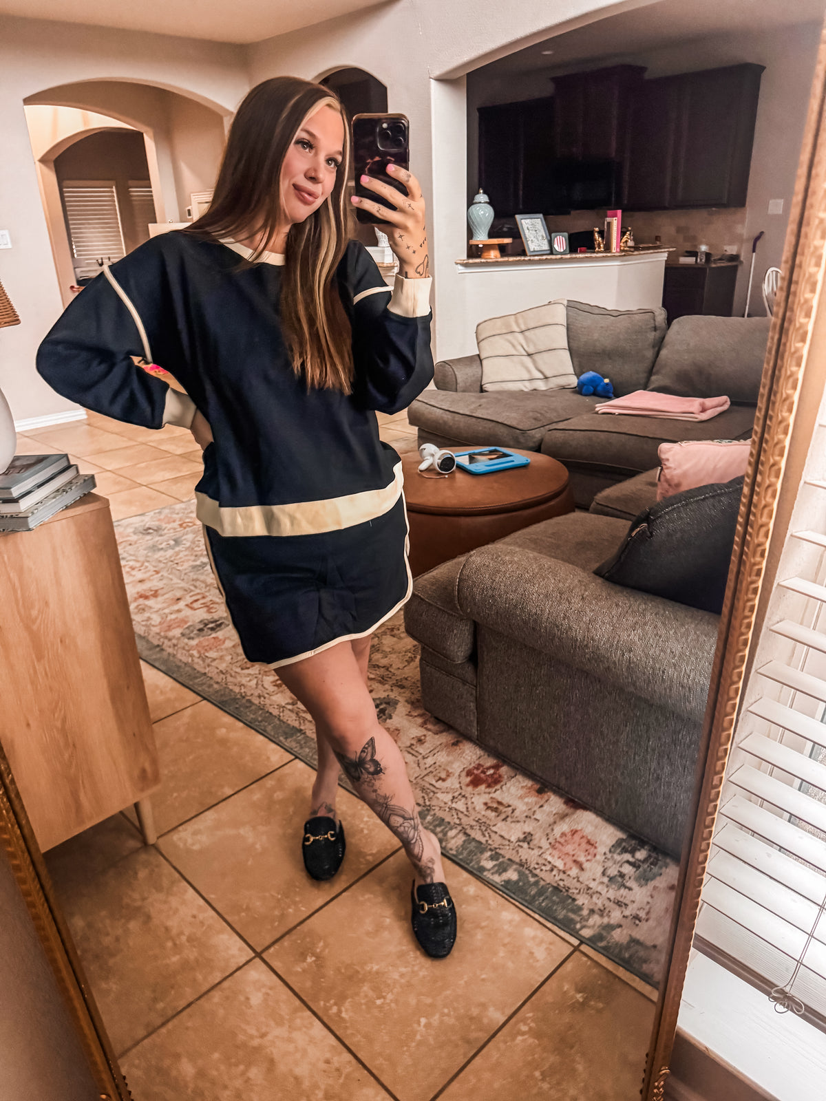 Everyday Errands Skort Set in Black