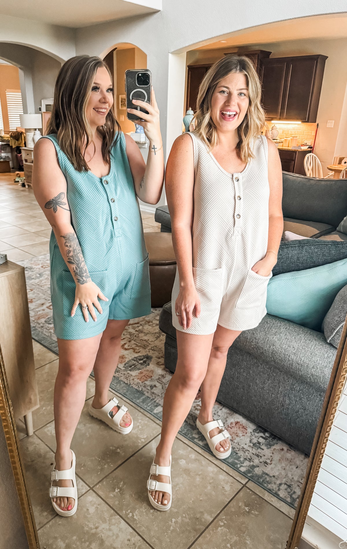 Luxe Comfort Romper in Seafoam