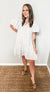 Clubhouse Chic Neutral Stripe Dress
