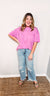 Visions of You Oversized Tee- Magenta