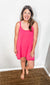 Ready To Go Romper Dress in Hot Pink