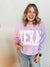 Oversized Texas Crewneck- Lilac