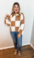 Neutral Check Sweater