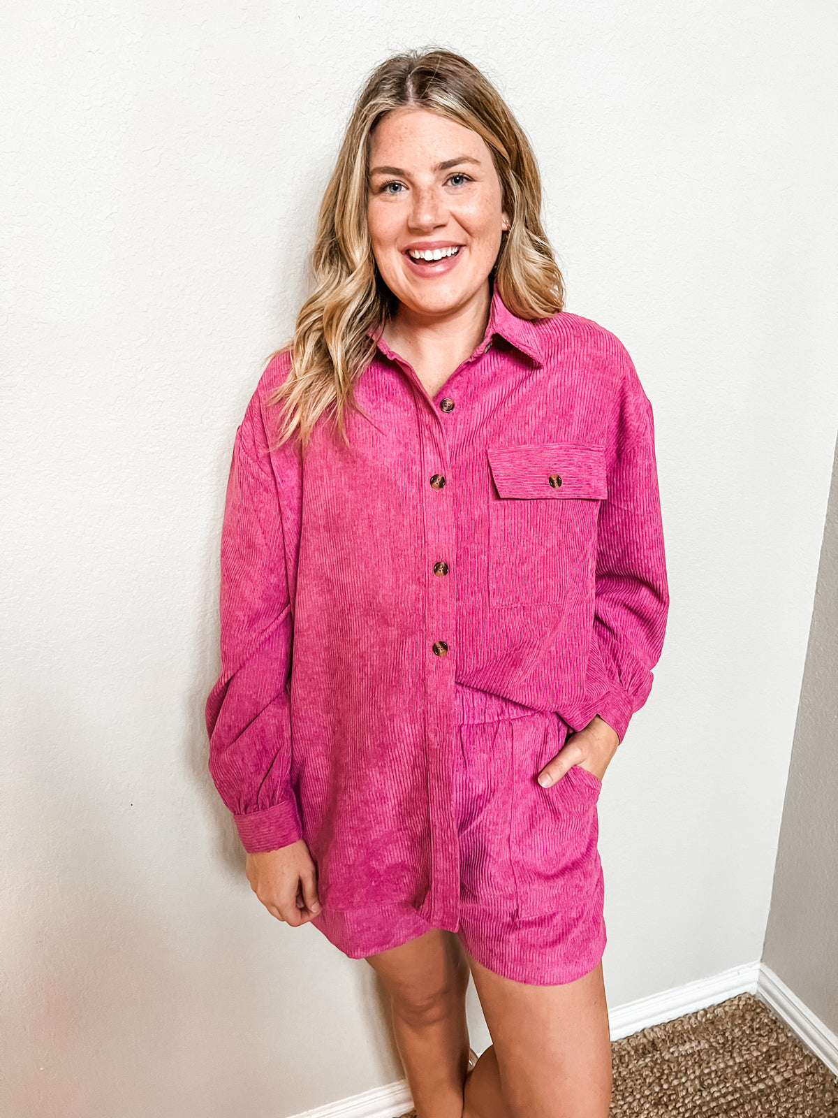 Plain As Day Shacket Top