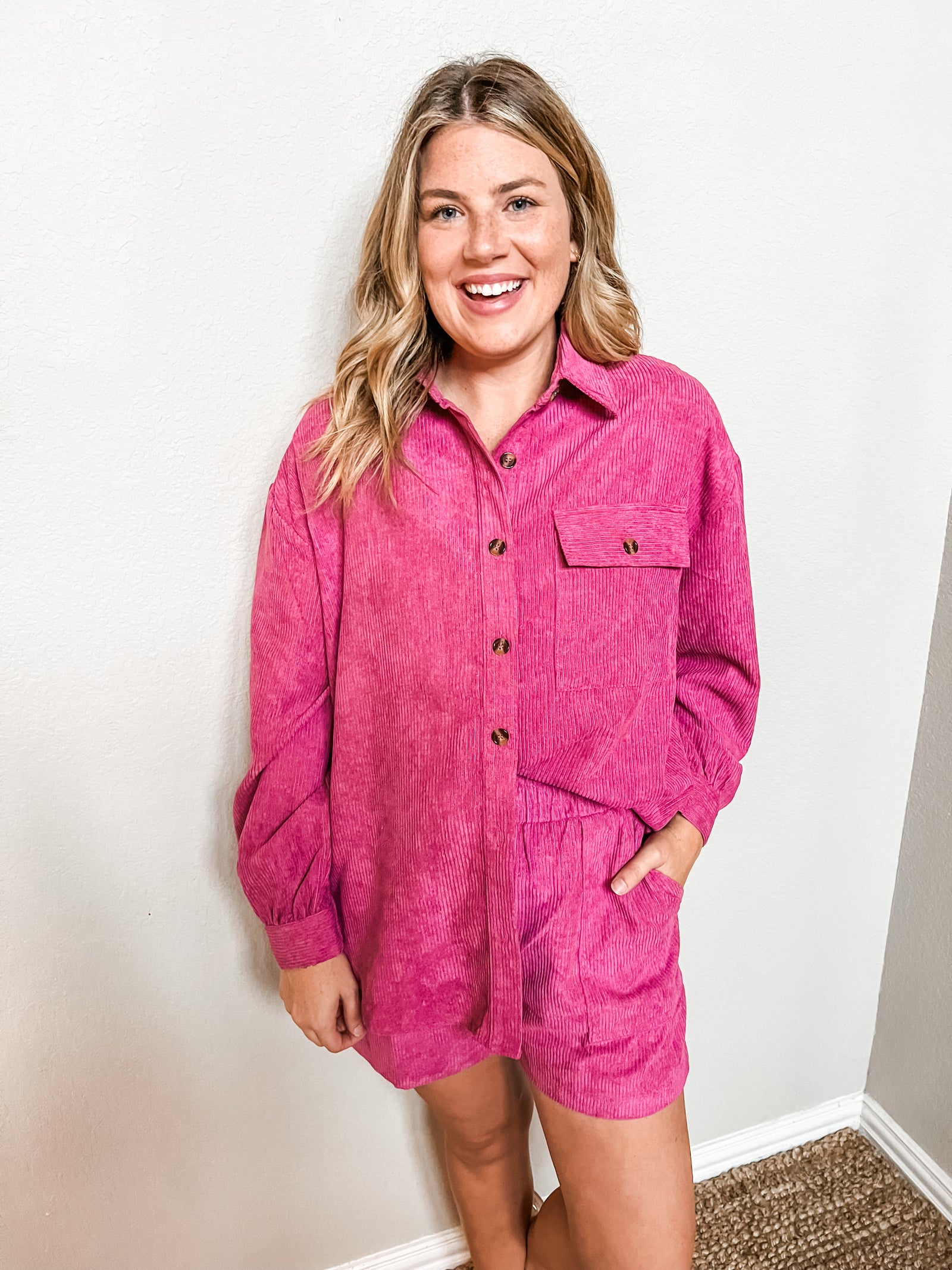 Plain As Day Shacket Top