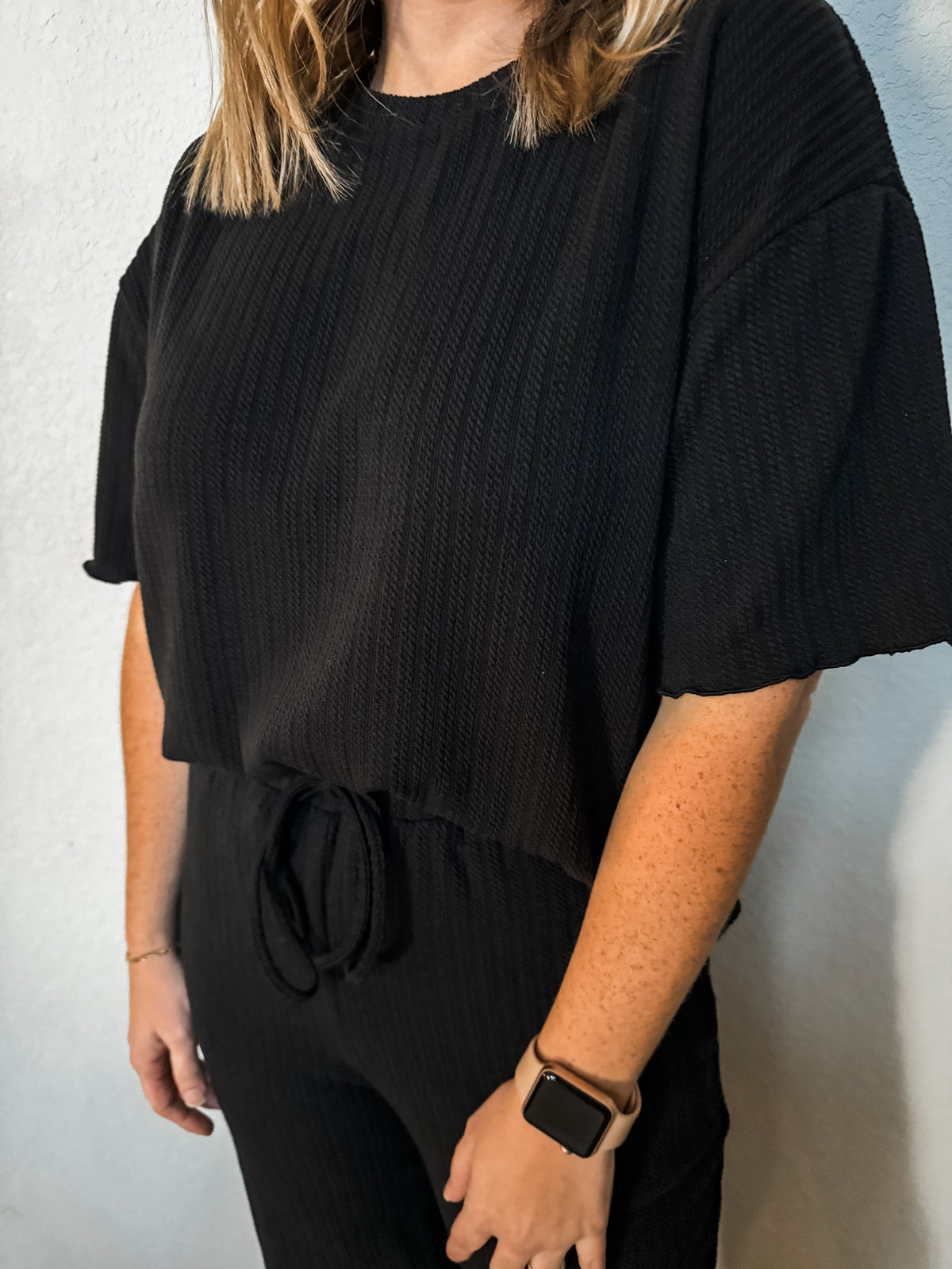 First Things First Textured Knit Set