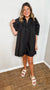 One Way Ticket Dress- Black