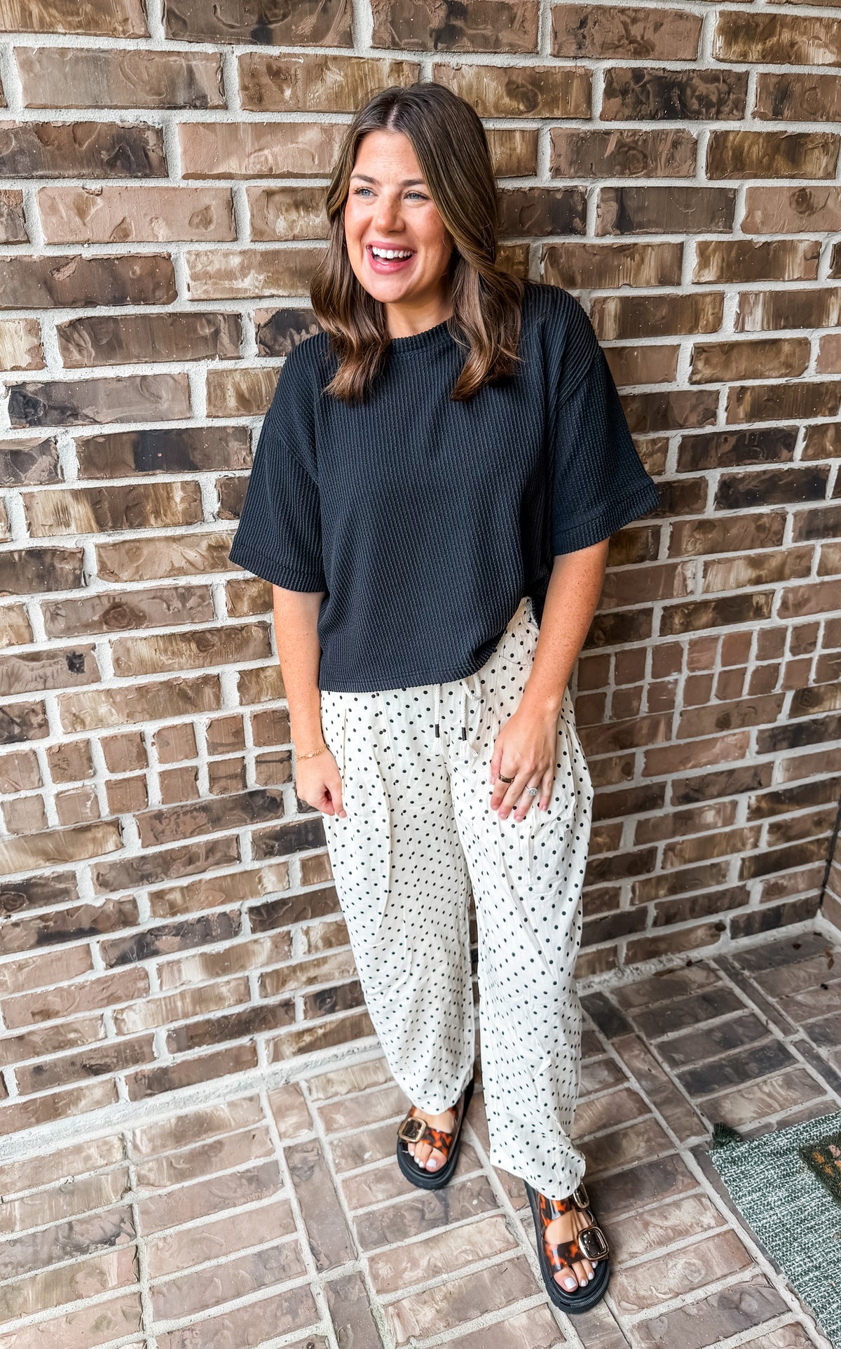 The Dottie Barrel Leg Linen Pant