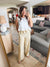 Sunset Stripe Pant in Yellow