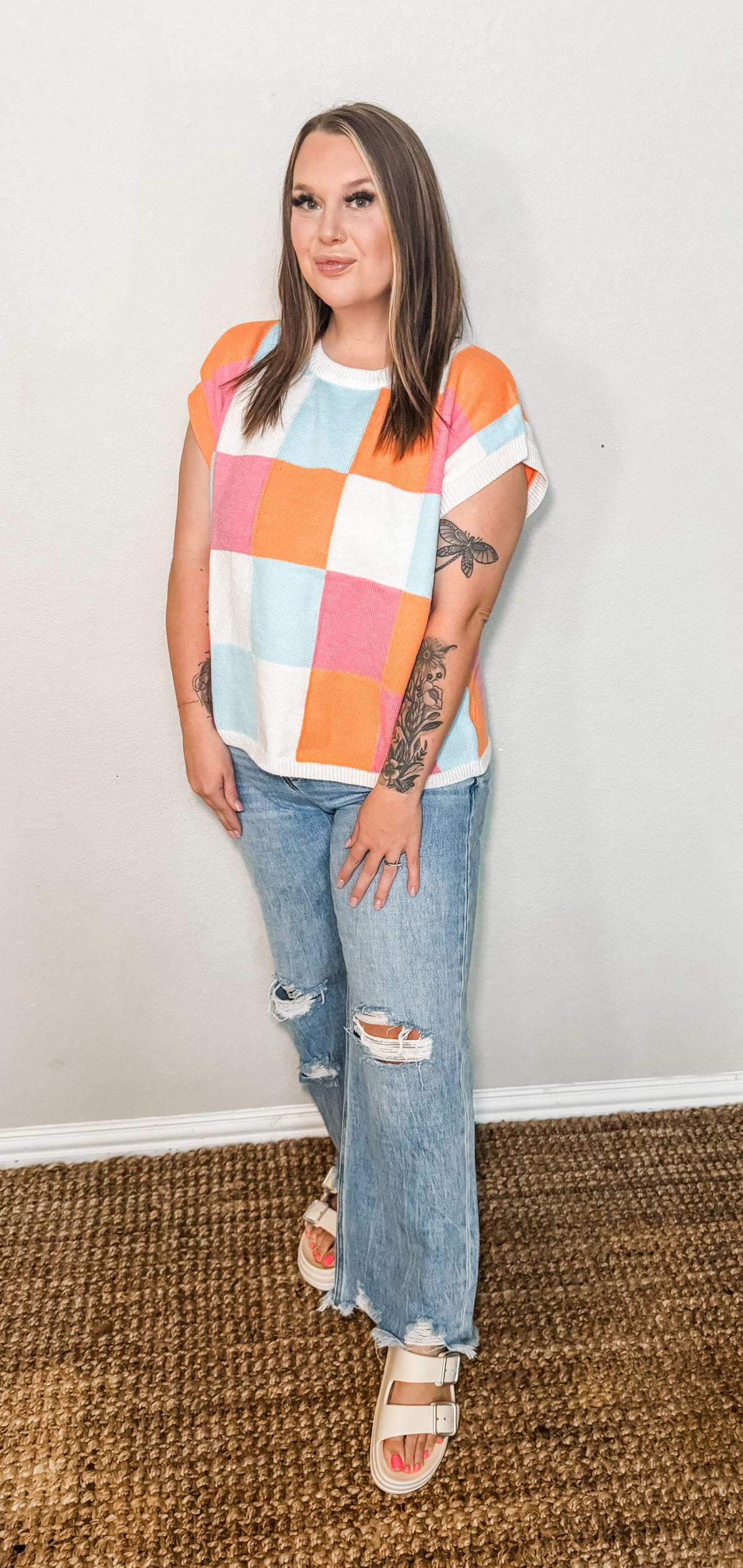 Checks All The Boxes Sweater Vest