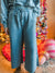 Cozy Casual Cropped Pant- Blue