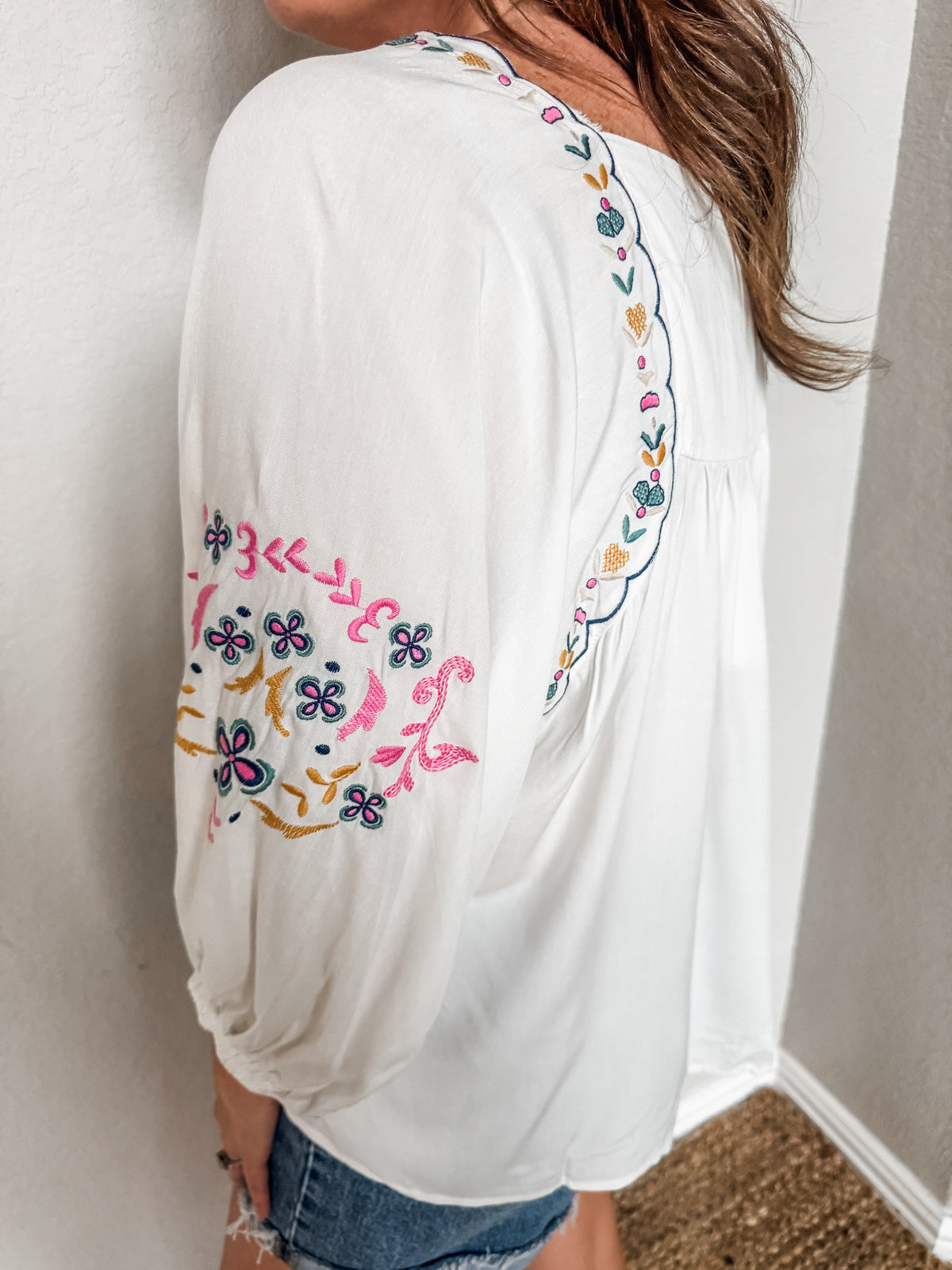 Favorite Story Embroidered Top