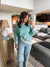 The Day Off Oversized Sweatshirt in Green/Blue