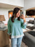 The Day Off Oversized Sweatshirt in Green/Blue