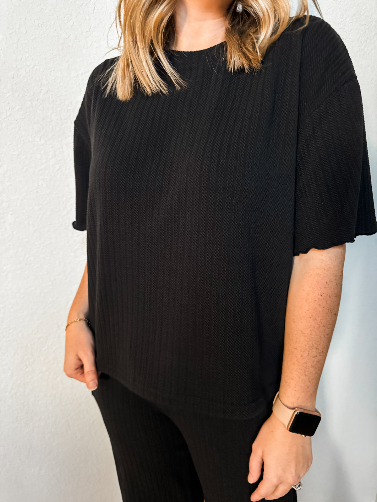 First Things First Textured Knit Set