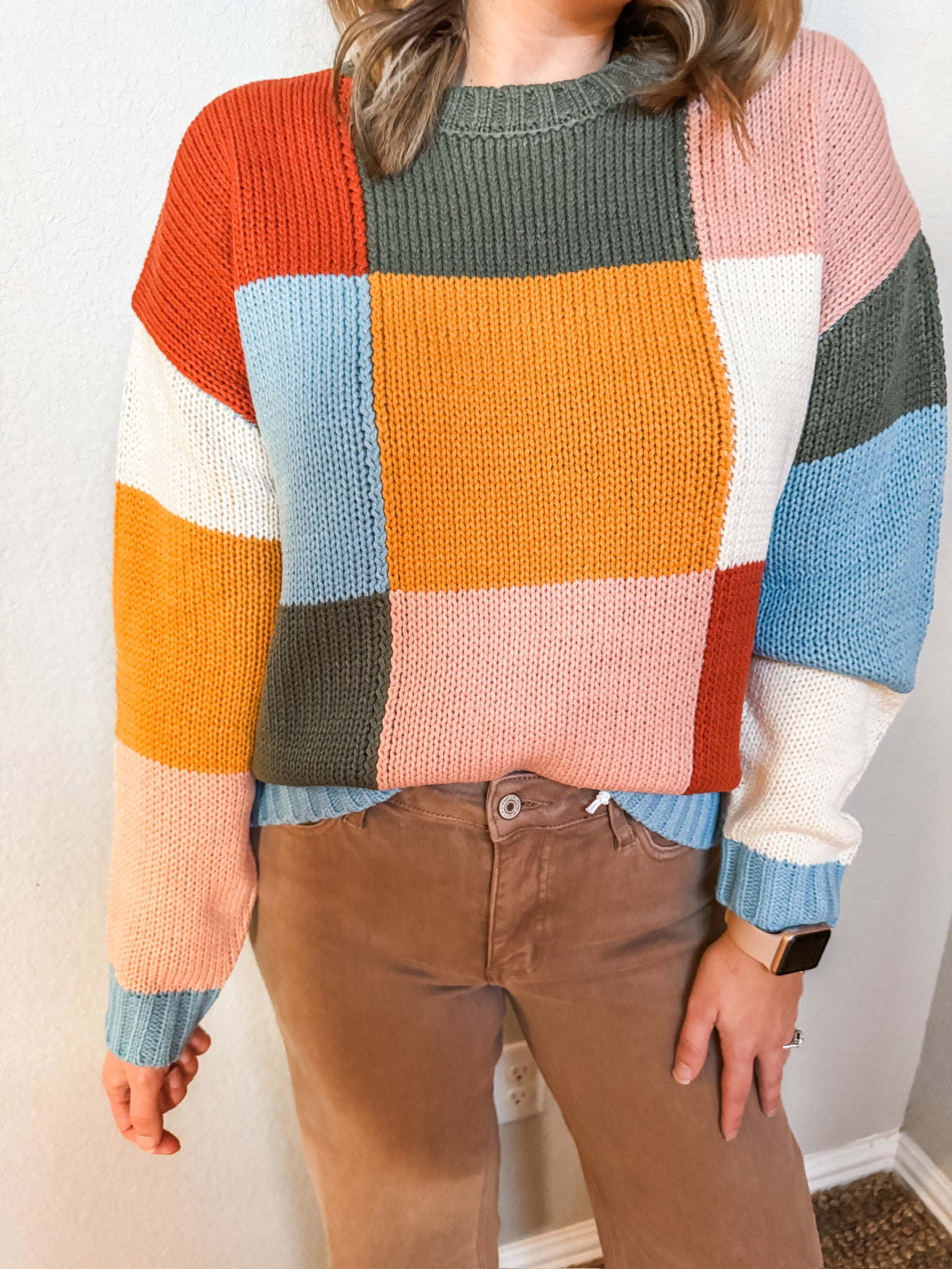 Colder Days Ahead Color Block Sweater