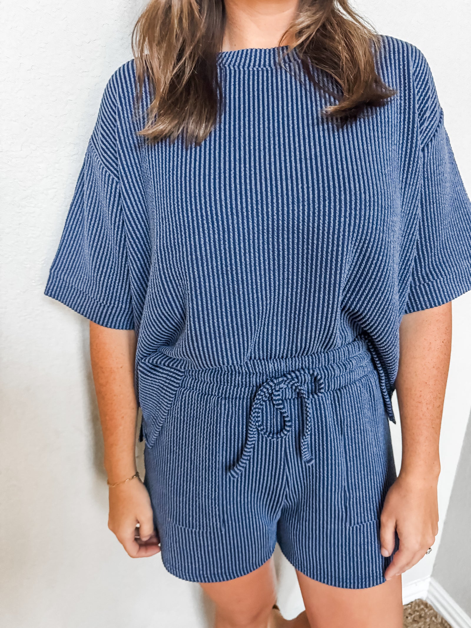 Meet You There Corded Set in Navy