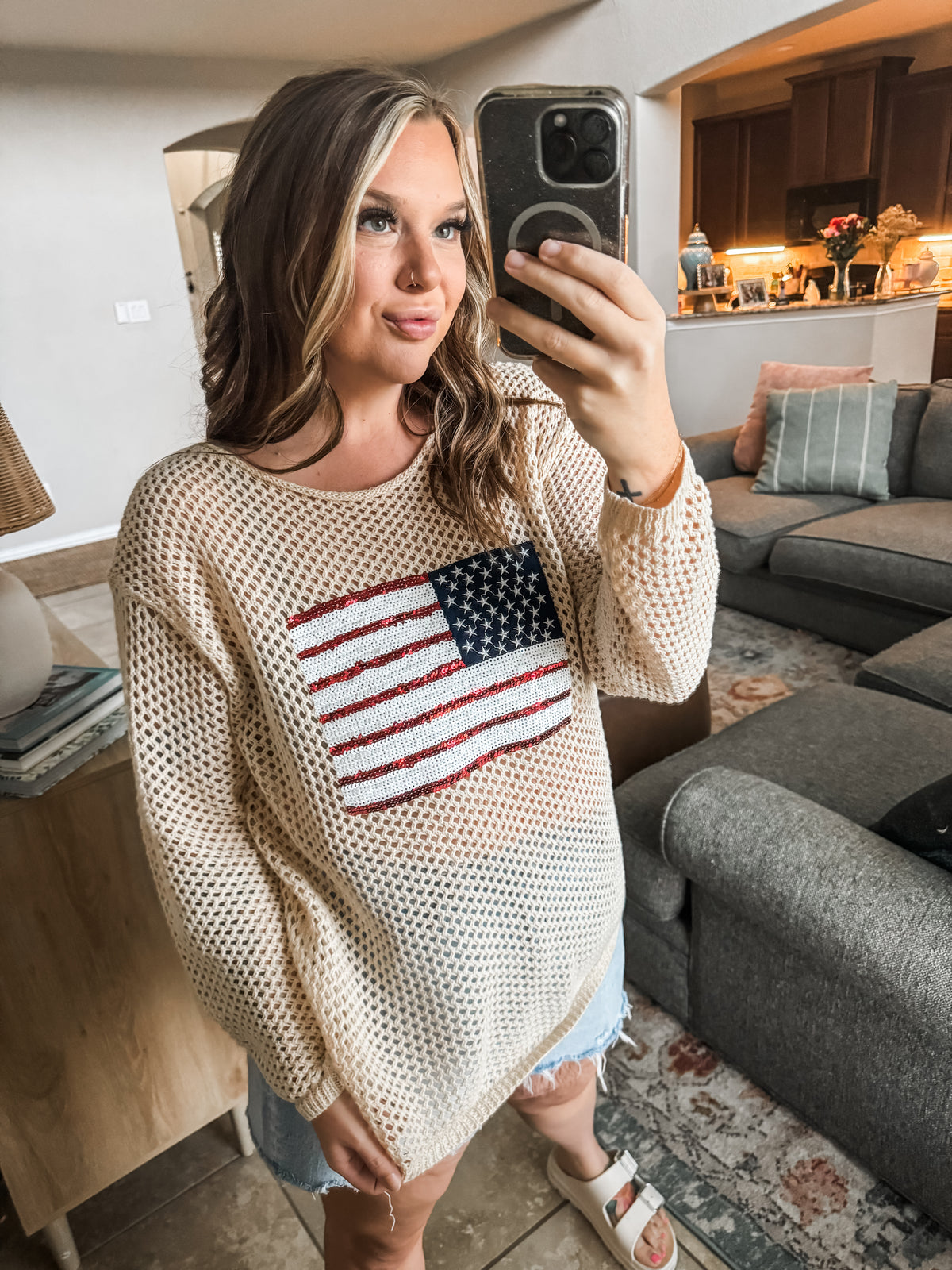 All American Crochet Top