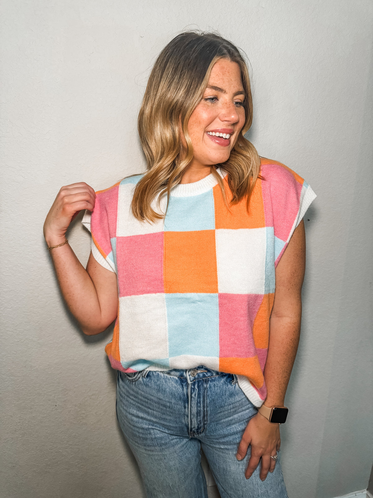 Checks All The Boxes Sweater Vest