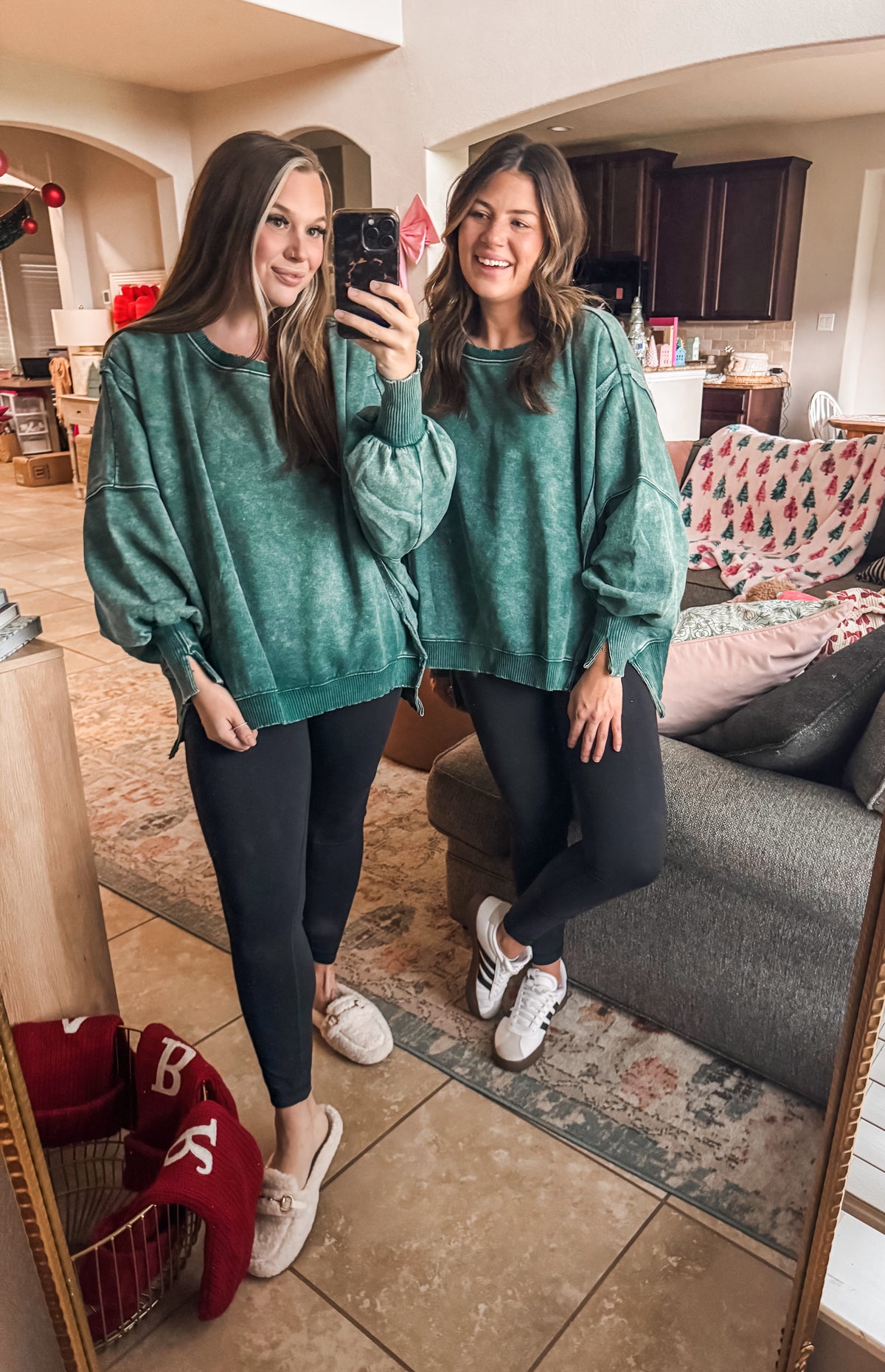 Keep It Comfy Sweatshirt in Dark Green