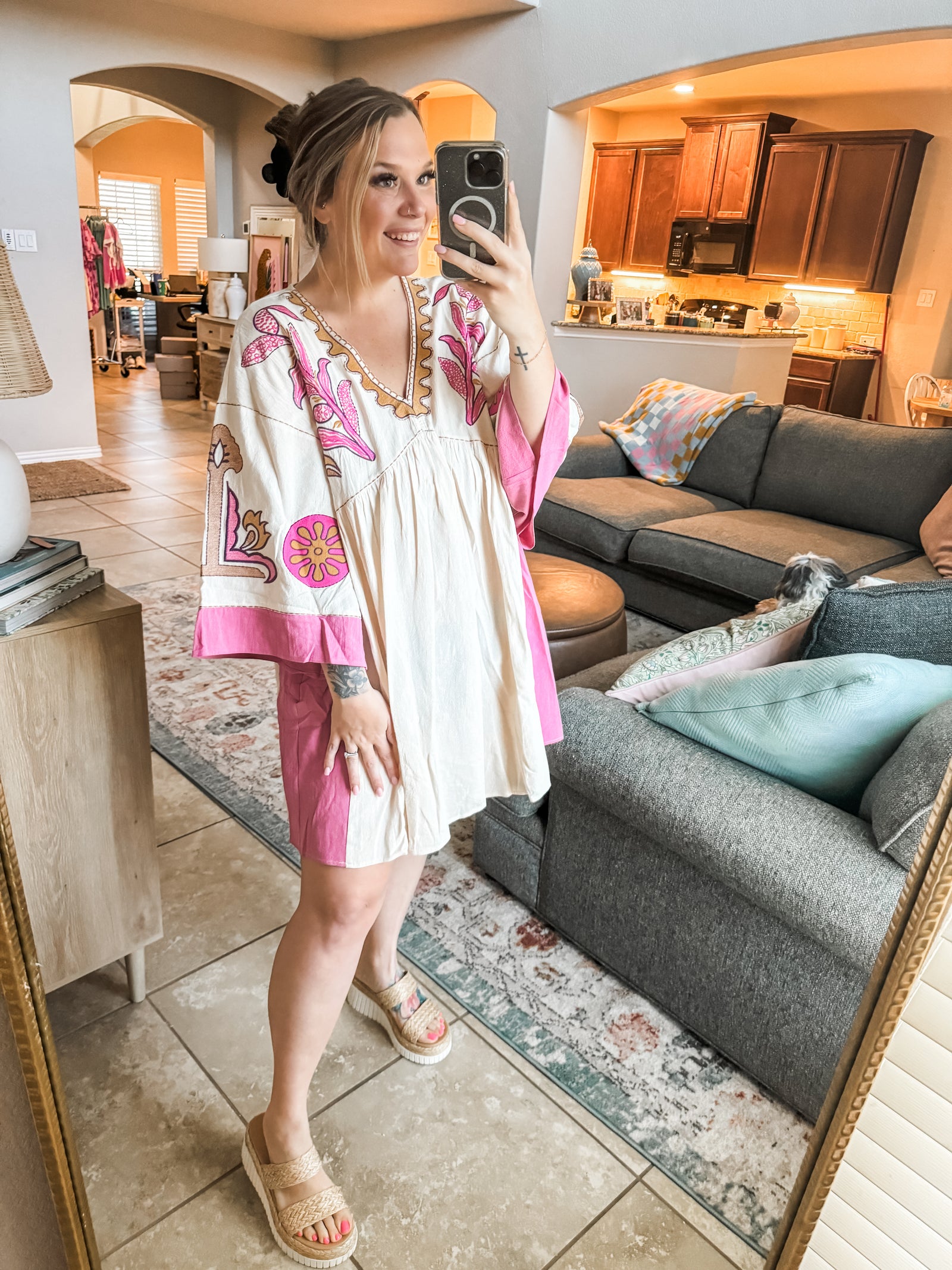 Spring Serenade Embroidered Dress