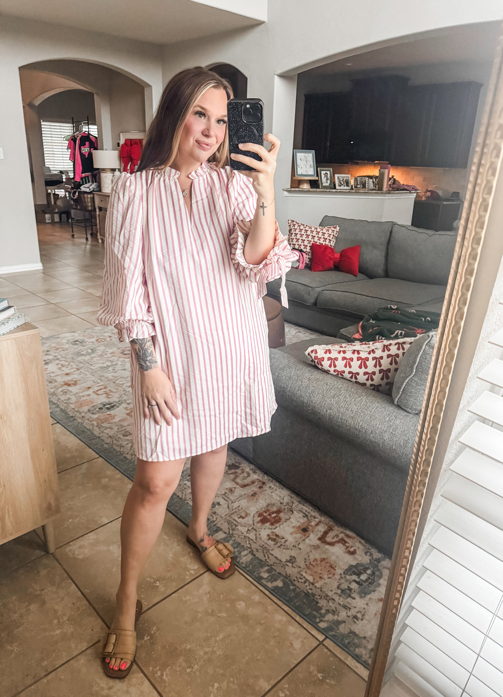 Sippin Rose' Stripe Dress