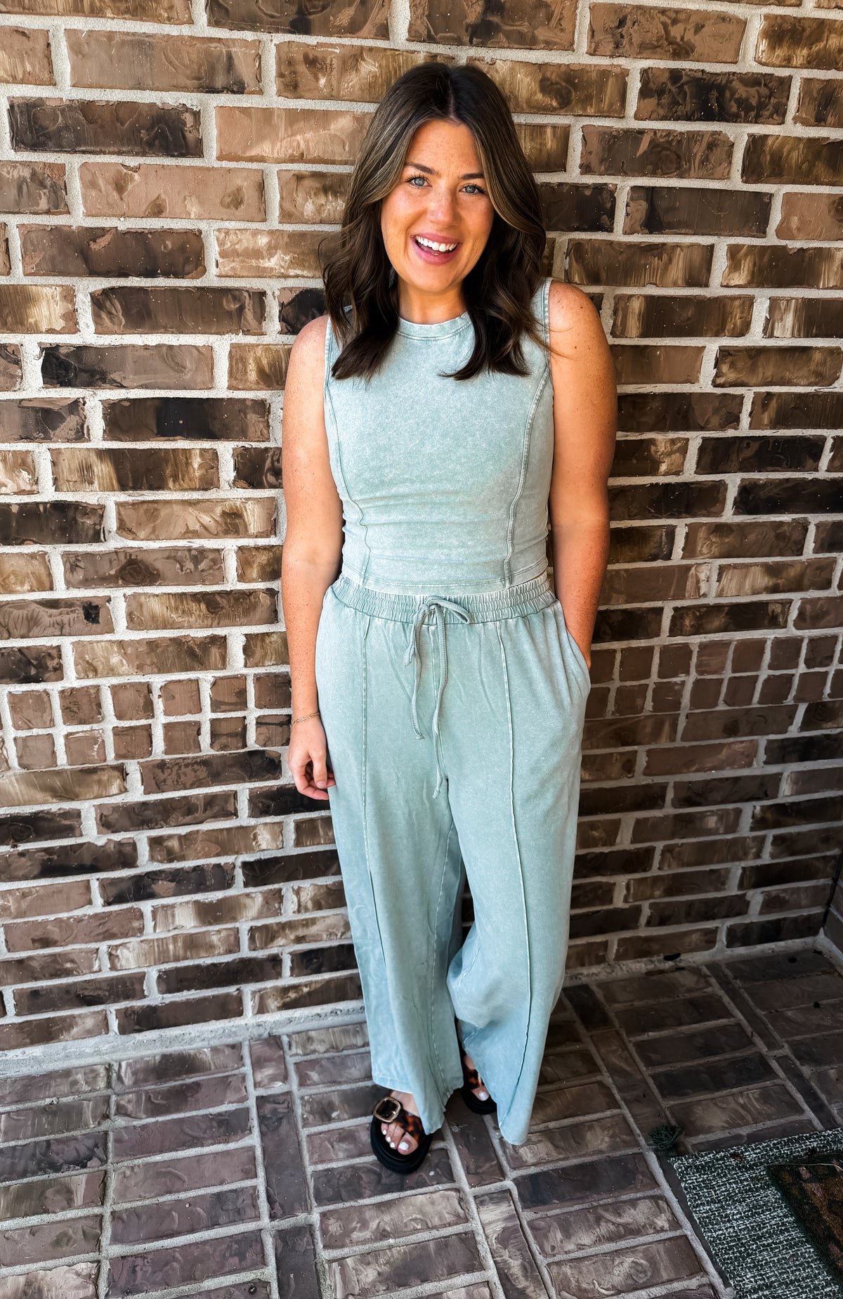 The Run Around Set in Sage Green