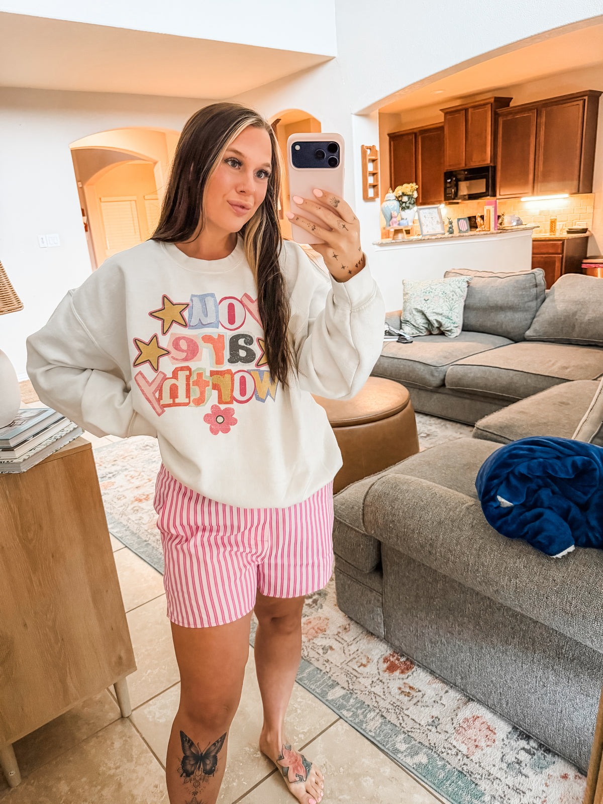 Sweet Stripes Short in Pink