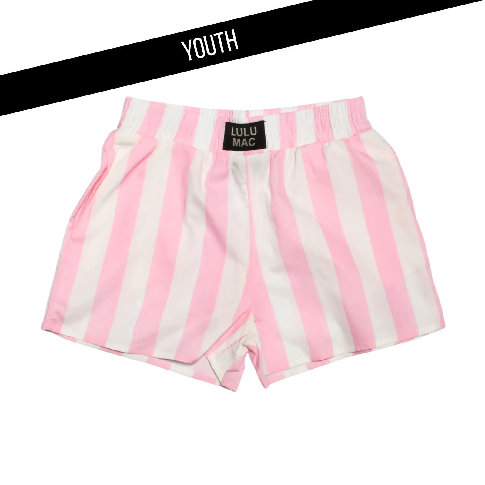YOUTH Lulu Mac Shorts- Pink Stripe  *PREORDER*