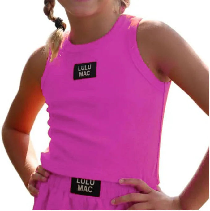 YOUTH Lulu Mac Tank- Hot Pink  *PREORDER*
