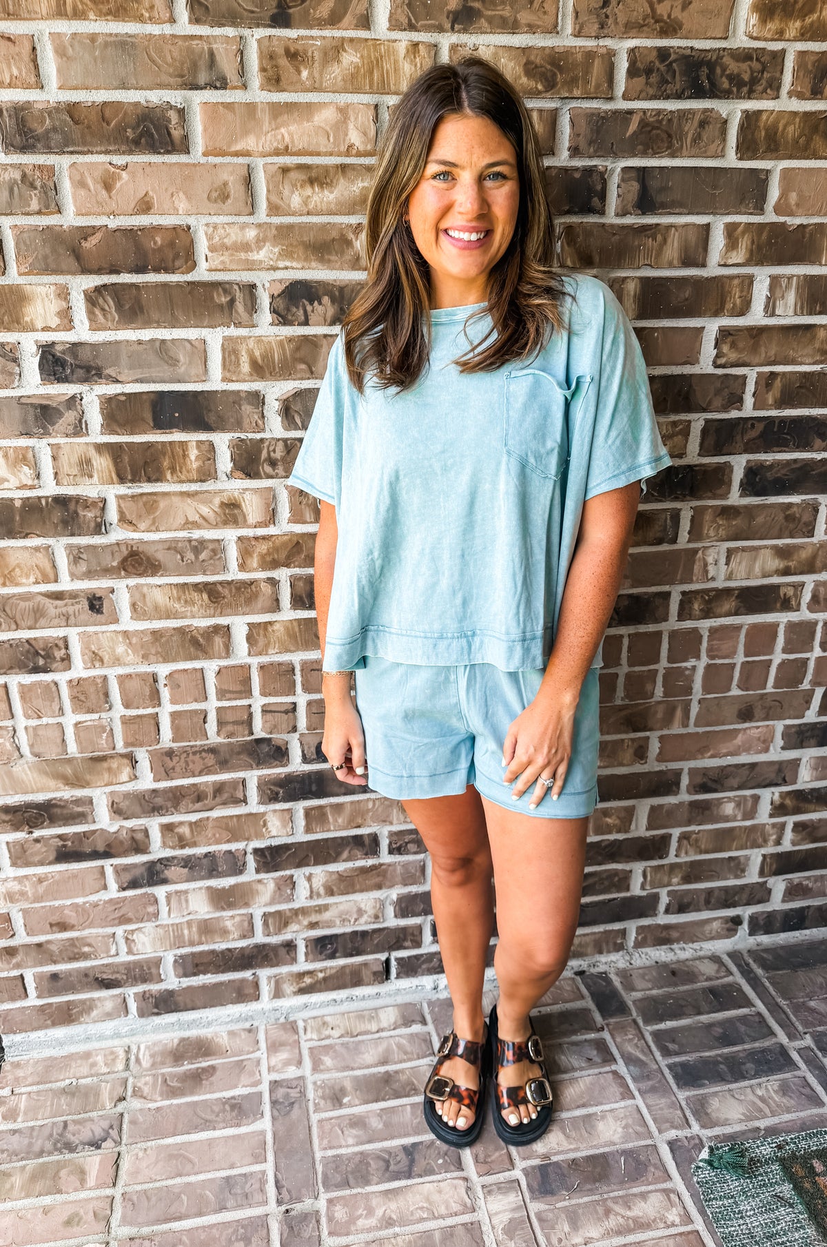 Casual Cutie Set in Blue Grey