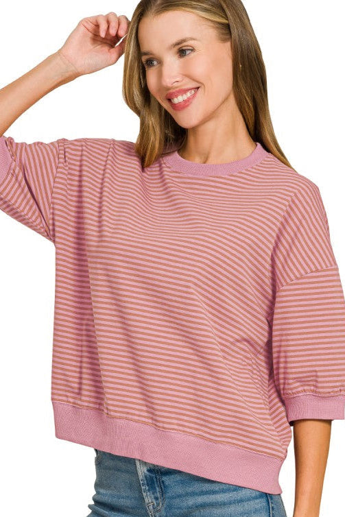 Coffee Run Top in Rose