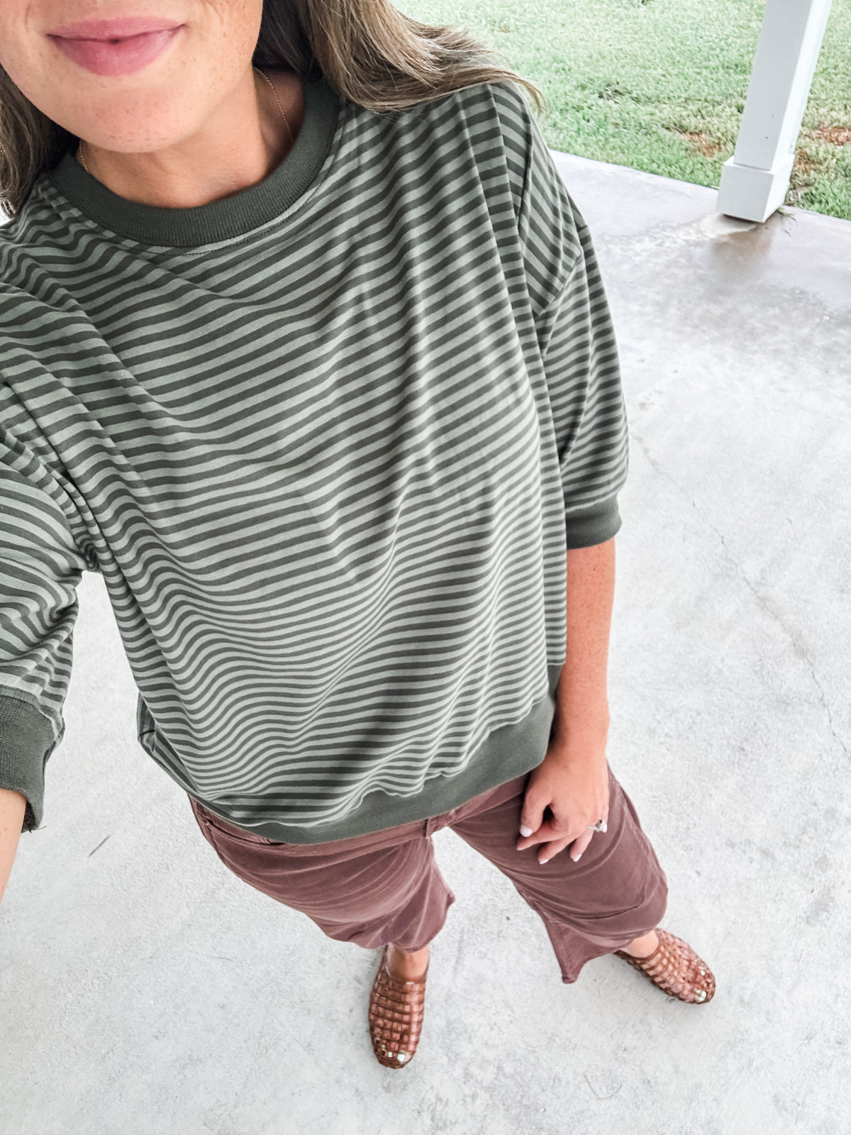 Coffee Run Top in Olive
