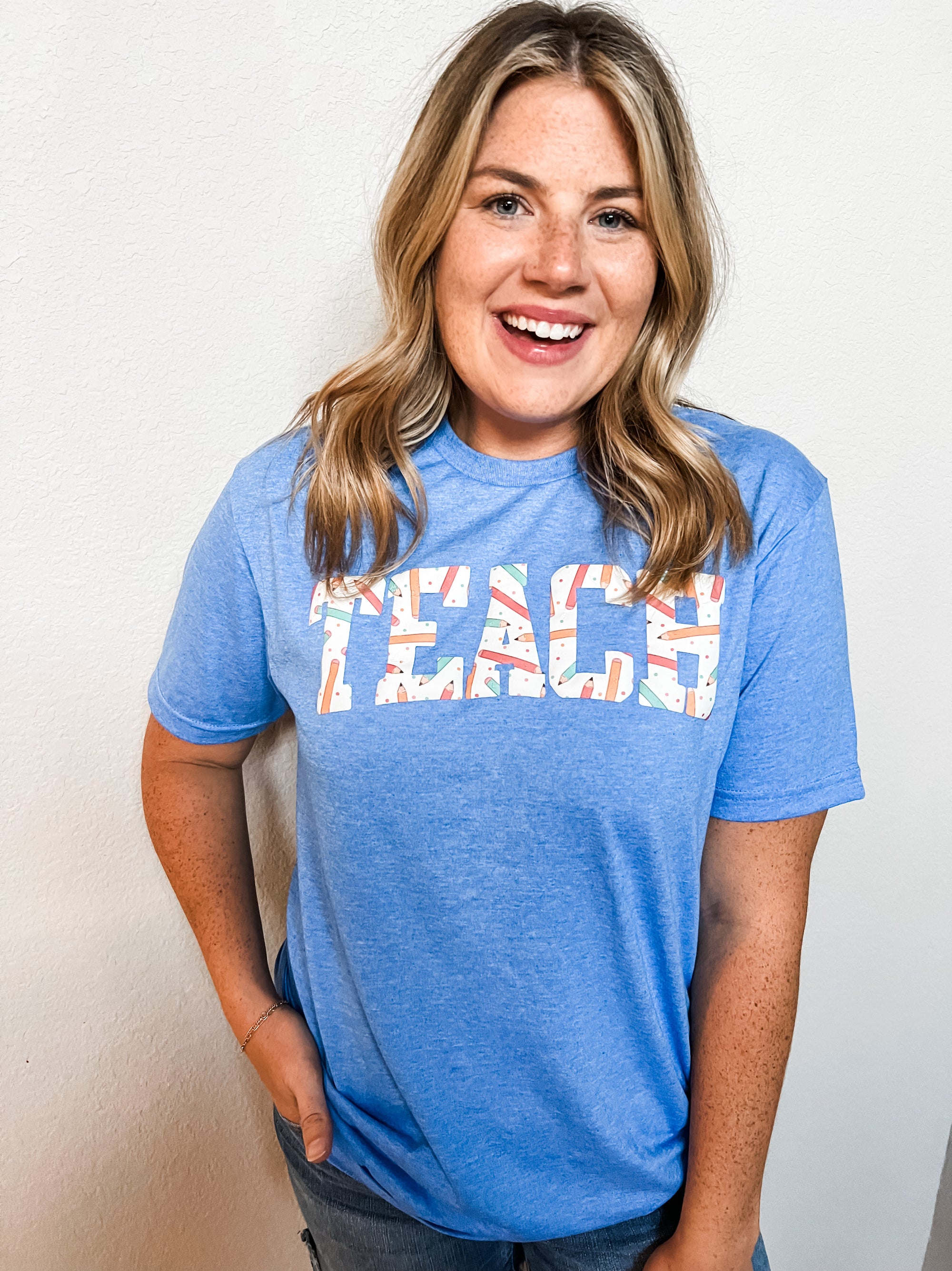 Pencil Puff Teach Tee