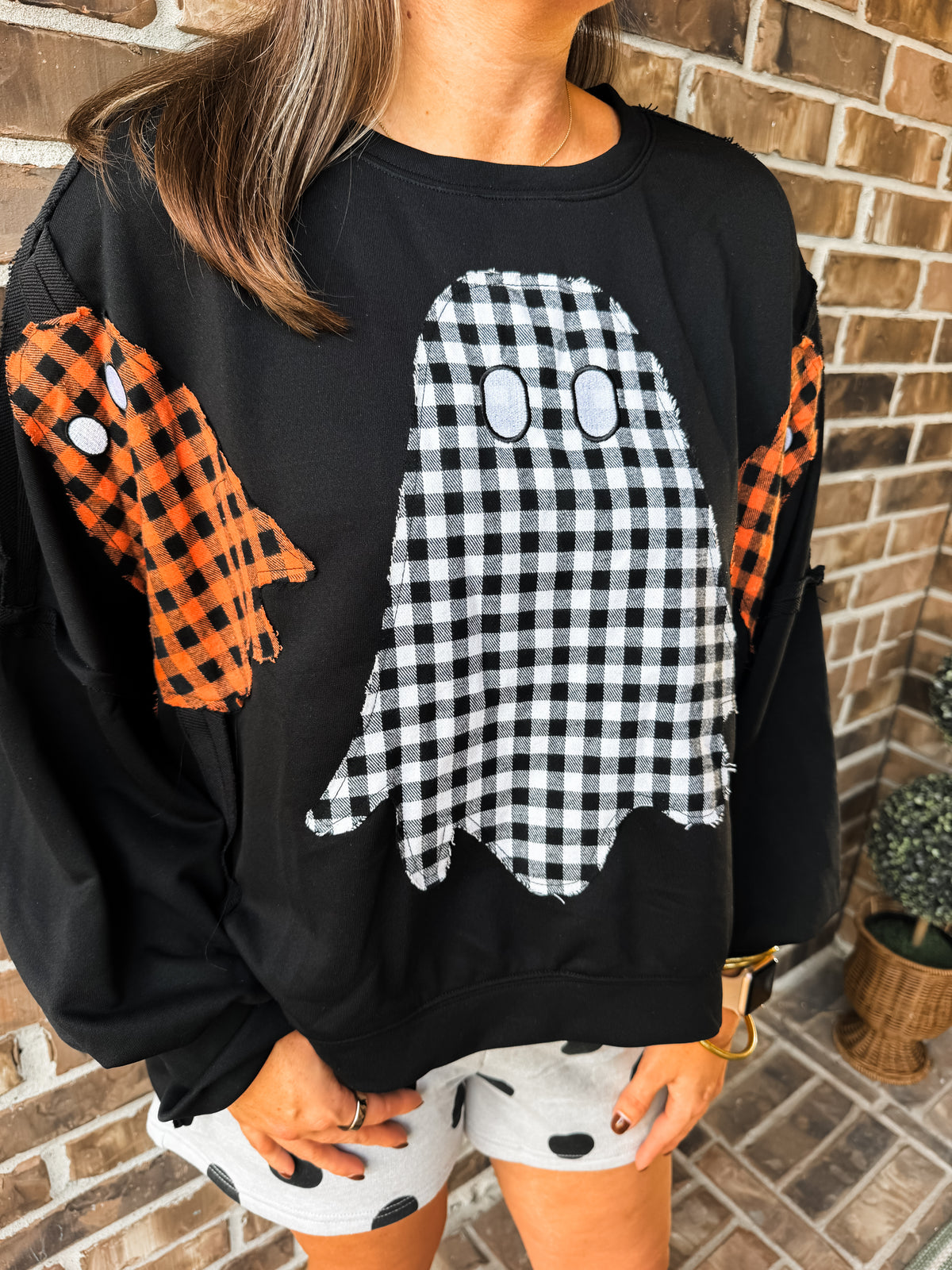 Gingham Ghostie Top