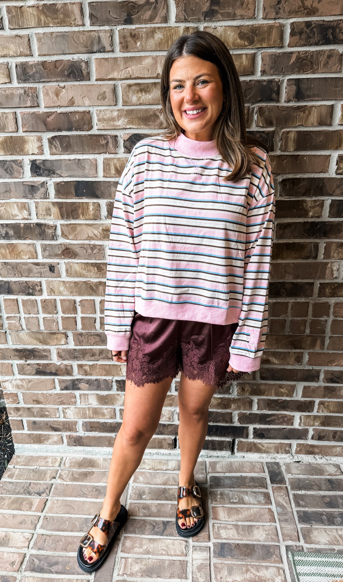 Strawberry Latte Mock Neck