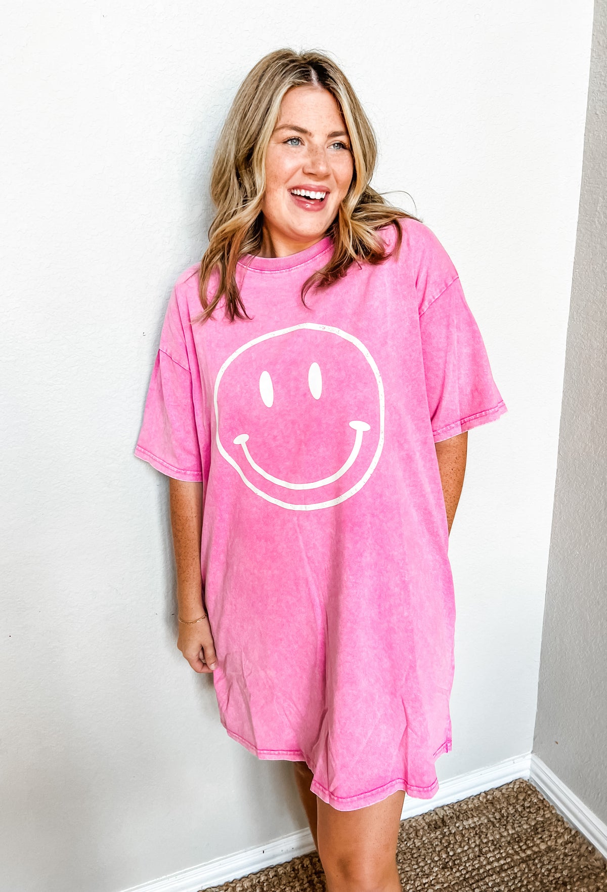 All Smiles Dress- Barbie Pink