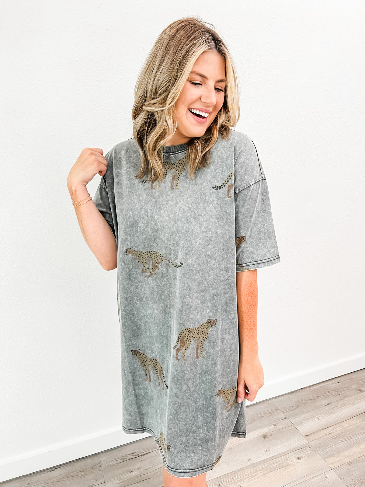 On the Run Dress- Charcoal