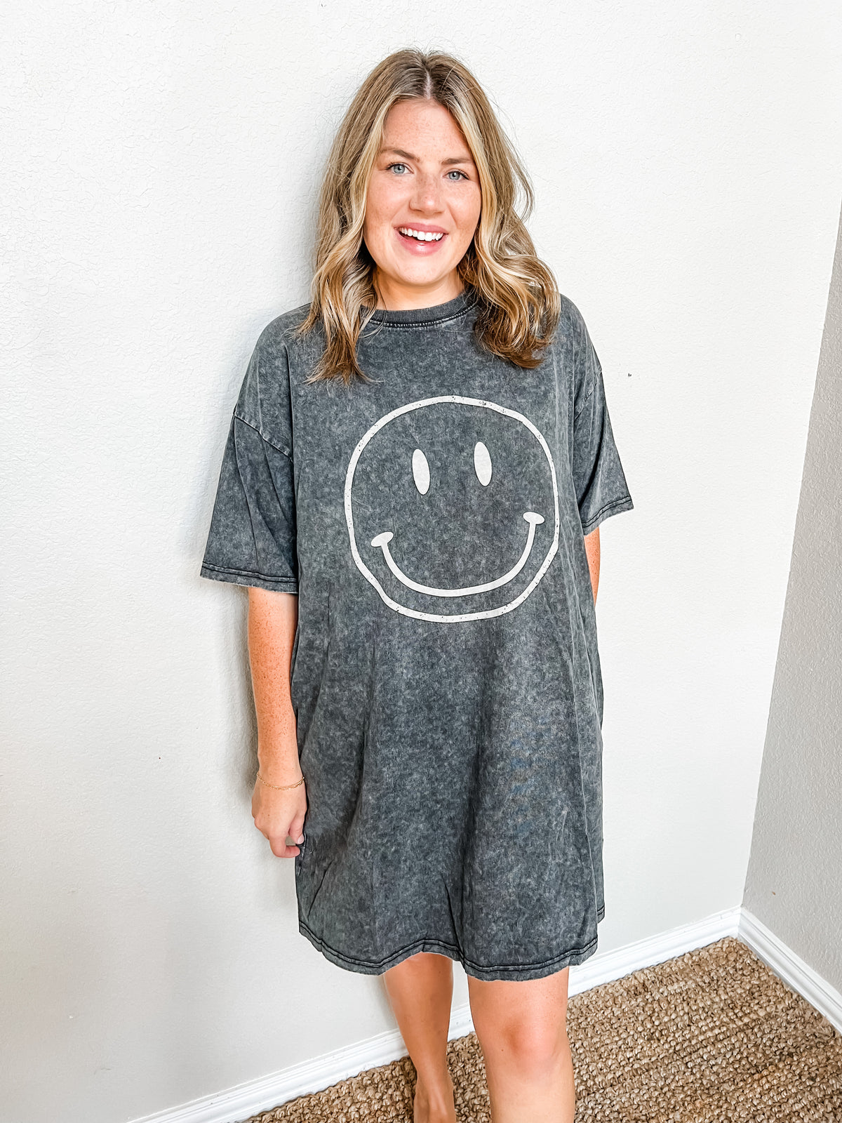 All Smiles Dress- Charcoal