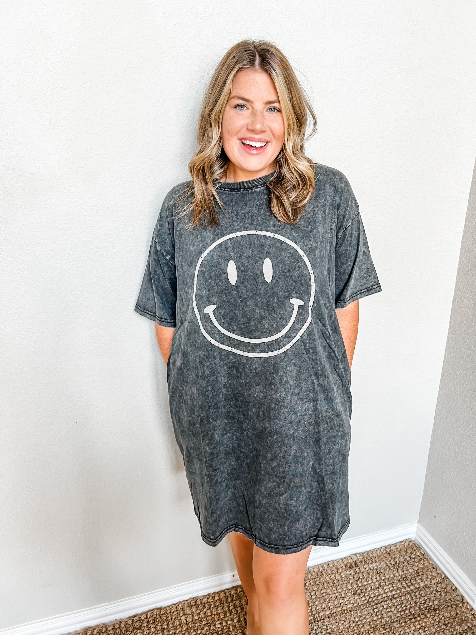 All Smiles Dress- Charcoal