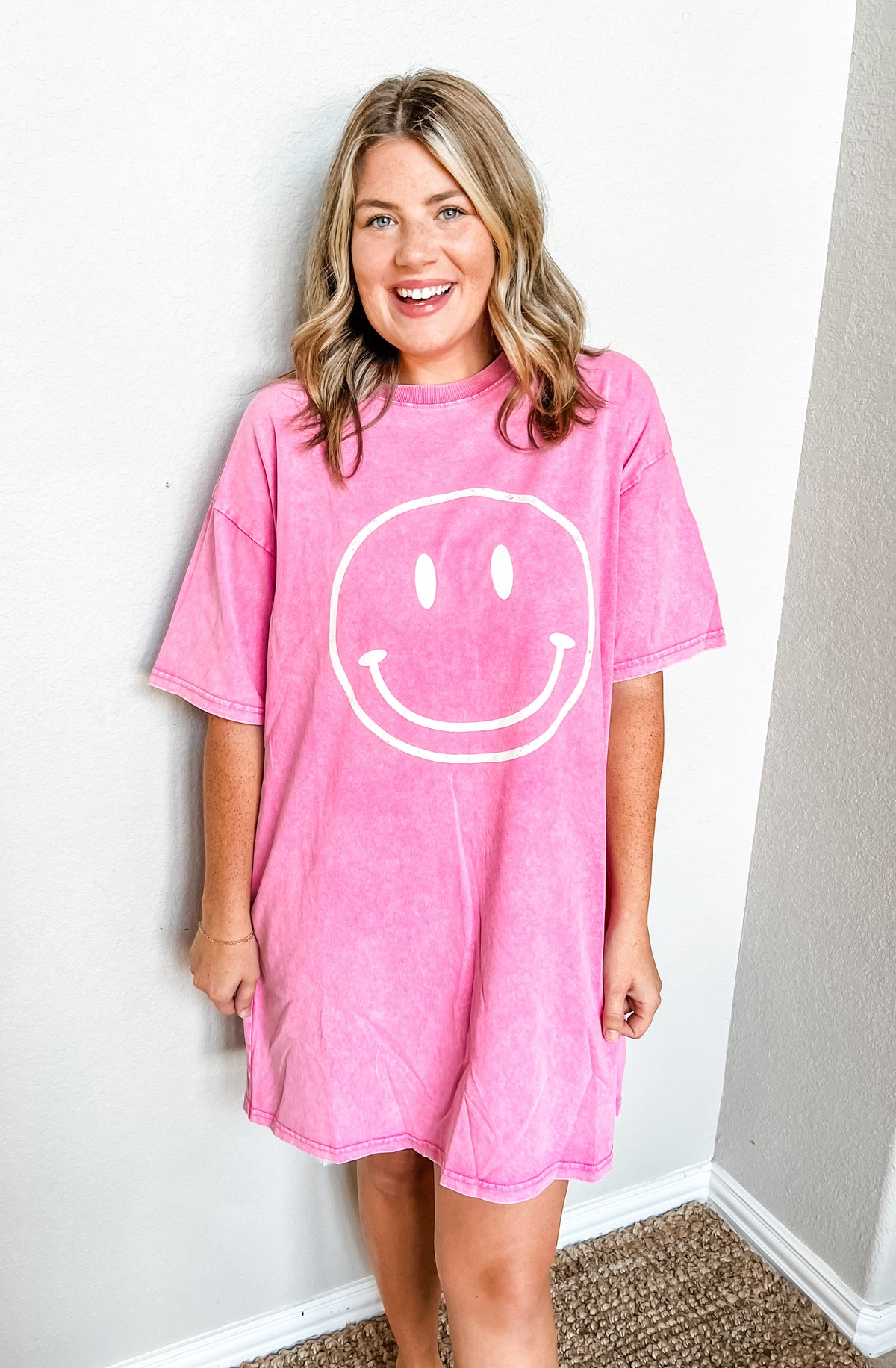 All Smiles Dress- Barbie Pink