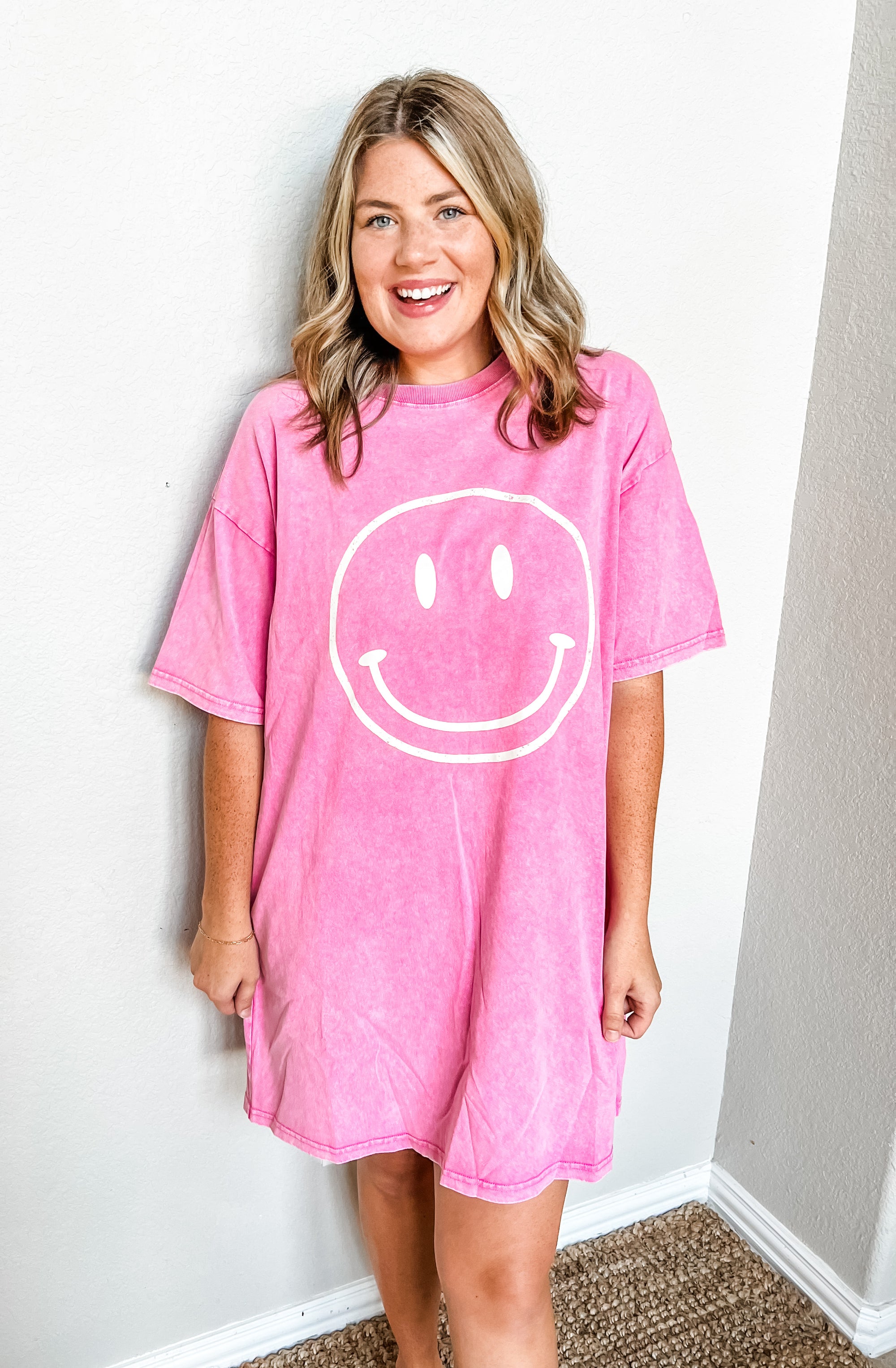 All Smiles Dress- Barbie Pink